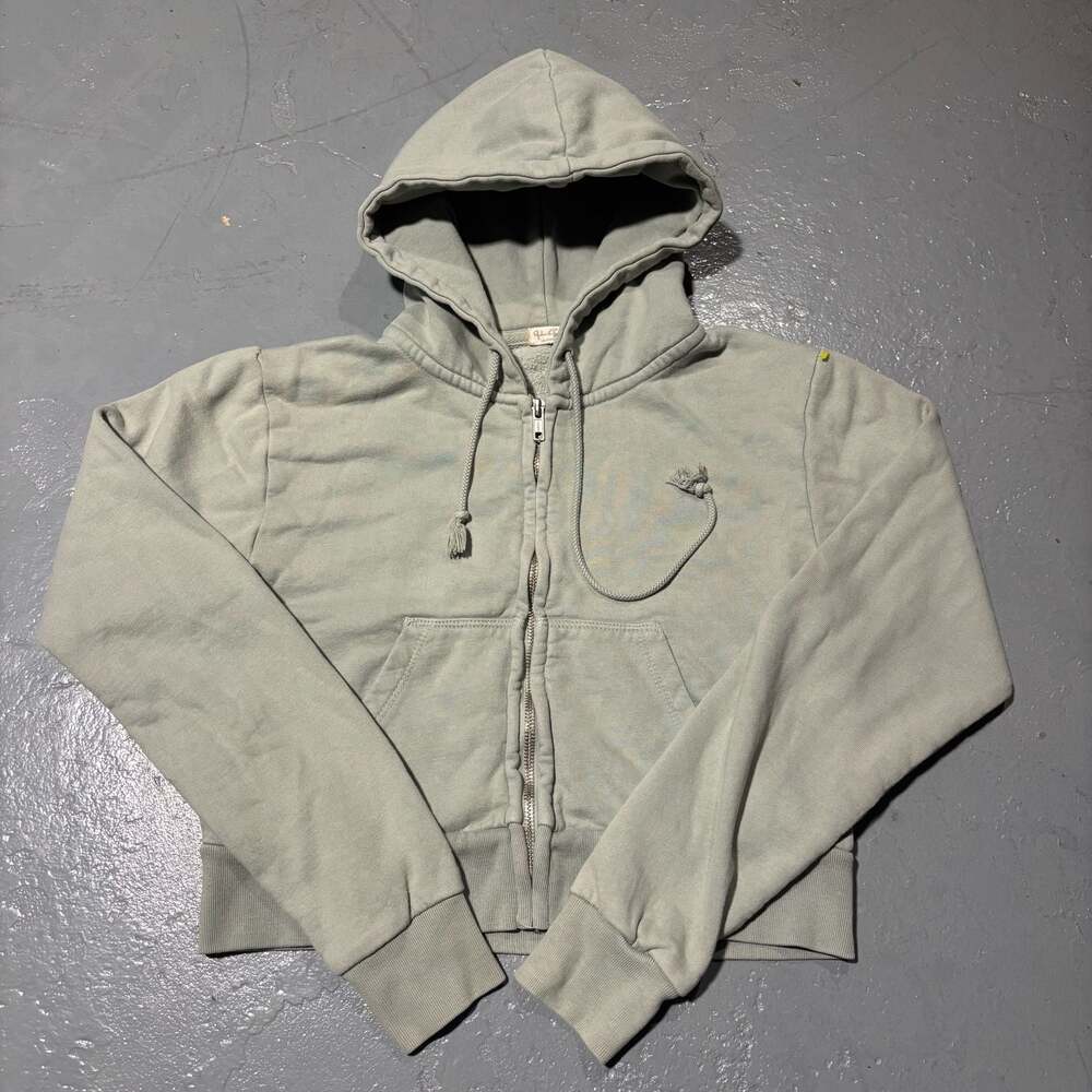 Brandy Melville Y2K Cropped Zipup Hoodie